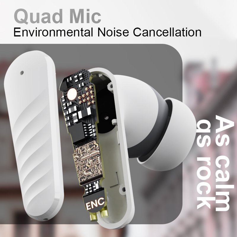 Mission TWS Earphone Gaming Headphones 4 Mic Enc Noise Cancellation Earbuds In Ear Earphones With Fast Charging