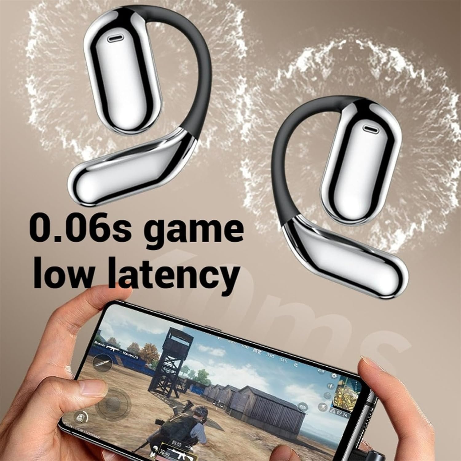 YYK-Q16 Pro LCD Full-Color Touch Screen Earbuds OWS Wireless Sports Earphones with 88H Long Standby and 500mAh Charging Case