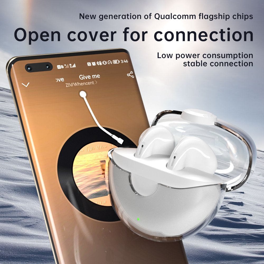 XY-90 Transparent Noise Cancelling Earphones Earbuds Sports Wireless In-Ear Headphones TWS Wireless Stereo Sports Gaming Earbuds