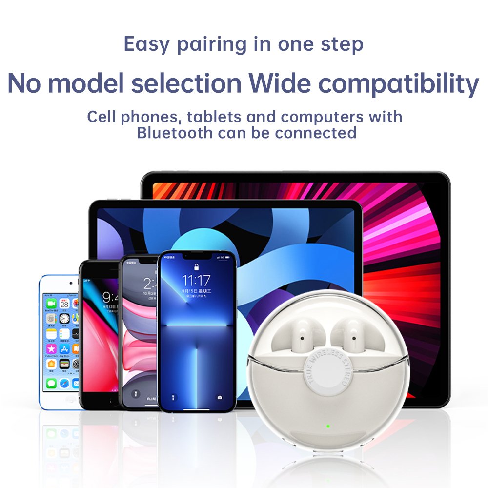 XY-90 Transparent Noise Cancelling Earphones Earbuds Sports Wireless In-Ear Headphones TWS Wireless Stereo Sports Gaming Earbuds