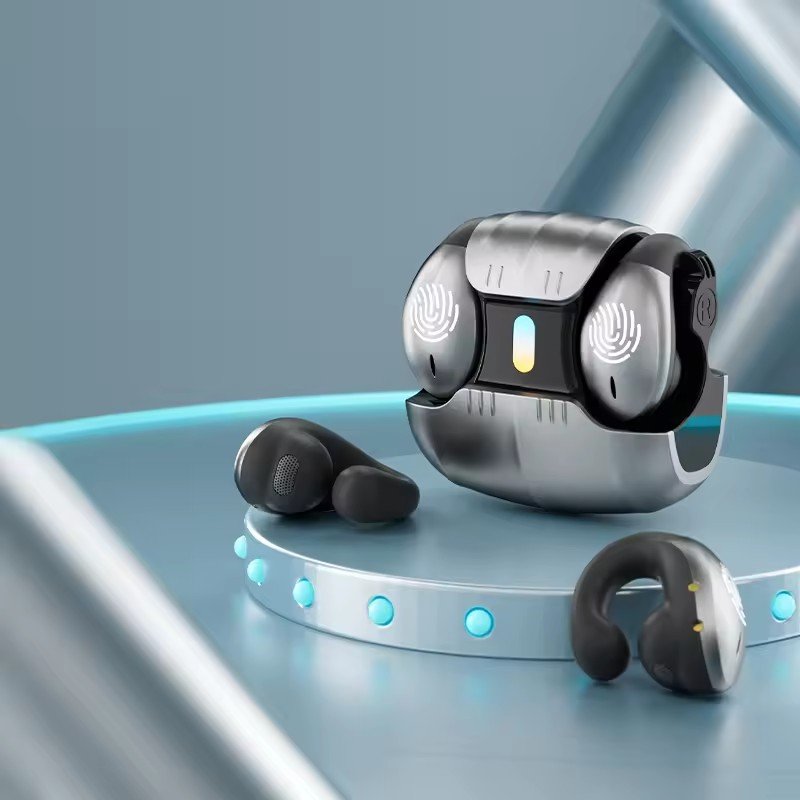 AS-01 Mech Gaming Headset BT5.5 Wireless HiFi TWS Earbuds Noise Canceling Open-Ear Waterproof Headphone 60H long battery life