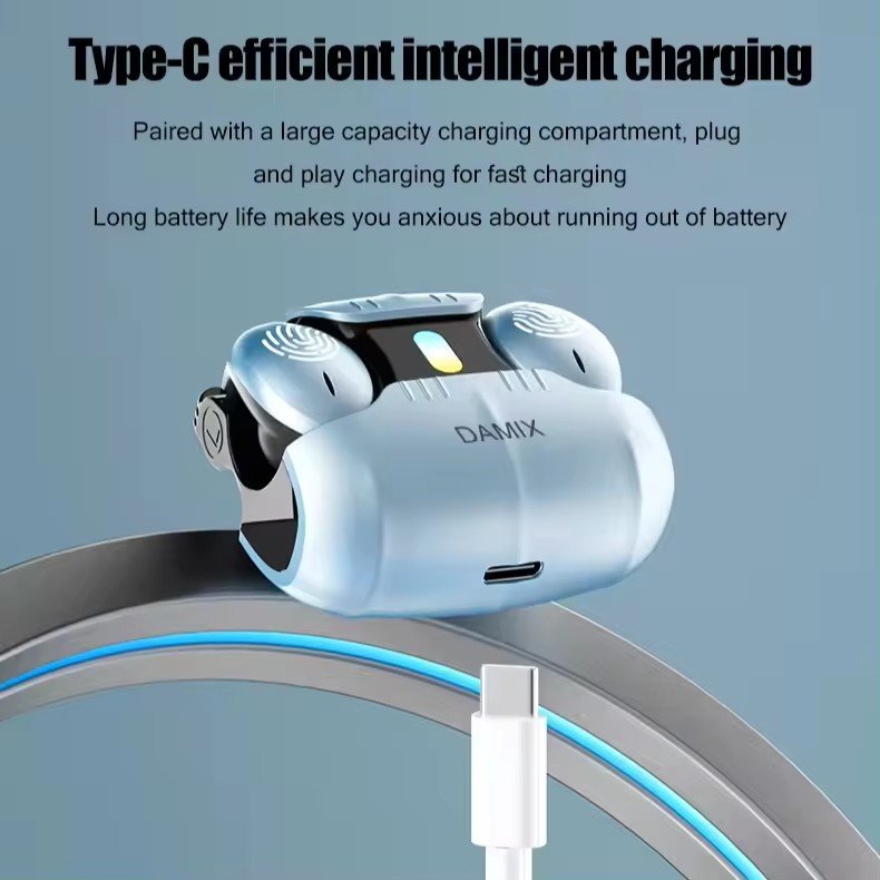 AS-01 Mech Gaming Headset BT5.5 Wireless HiFi TWS Earbuds Noise Canceling Open-Ear Waterproof Headphone 60H long battery life