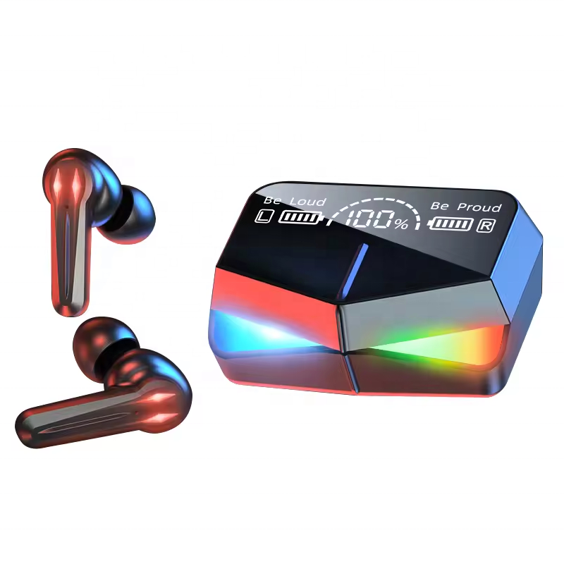 Factory Supply F9 M28 Bt 5.3 Gaming Tws Earbuds Sweat And Waterproof Earphones With 2000mah Led Power Bank For Smart Phones
