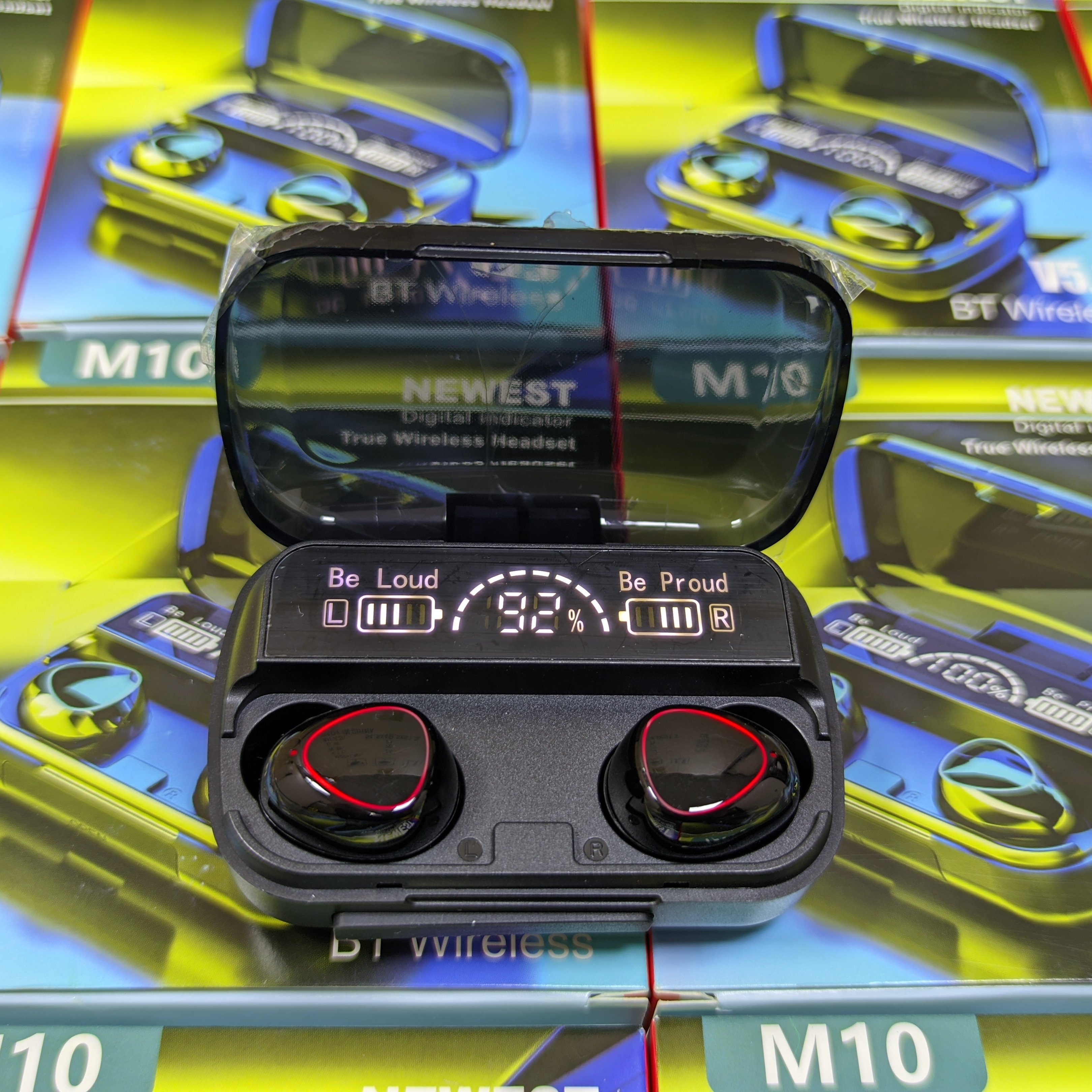 Popular M10 TWS Earbuds with 9D BT5.3 Touch Control Wireless Stereo Bass Earphones with LED Digital Display and AAC codecs