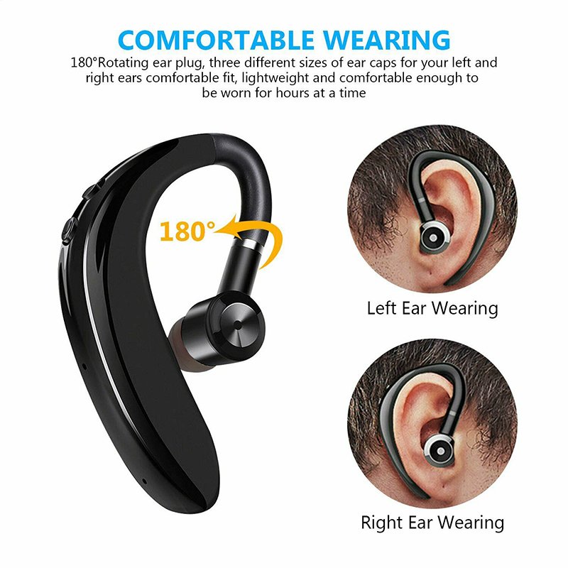 Hot Selling Universal Single Bluetooth Stereo Headset Wireless Bluetooth Earpiece with Noise Cancelling Mic Handfree Earhook