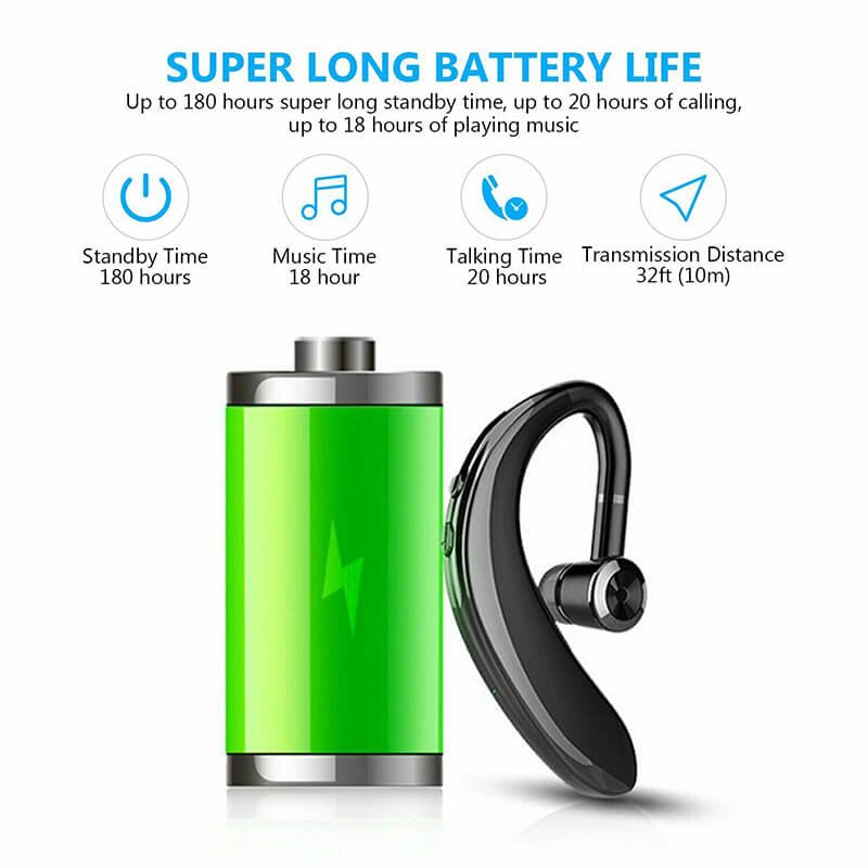 Hot Selling Universal Single Bluetooth Stereo Headset Wireless Bluetooth Earpiece with Noise Cancelling Mic Handfree Earhook