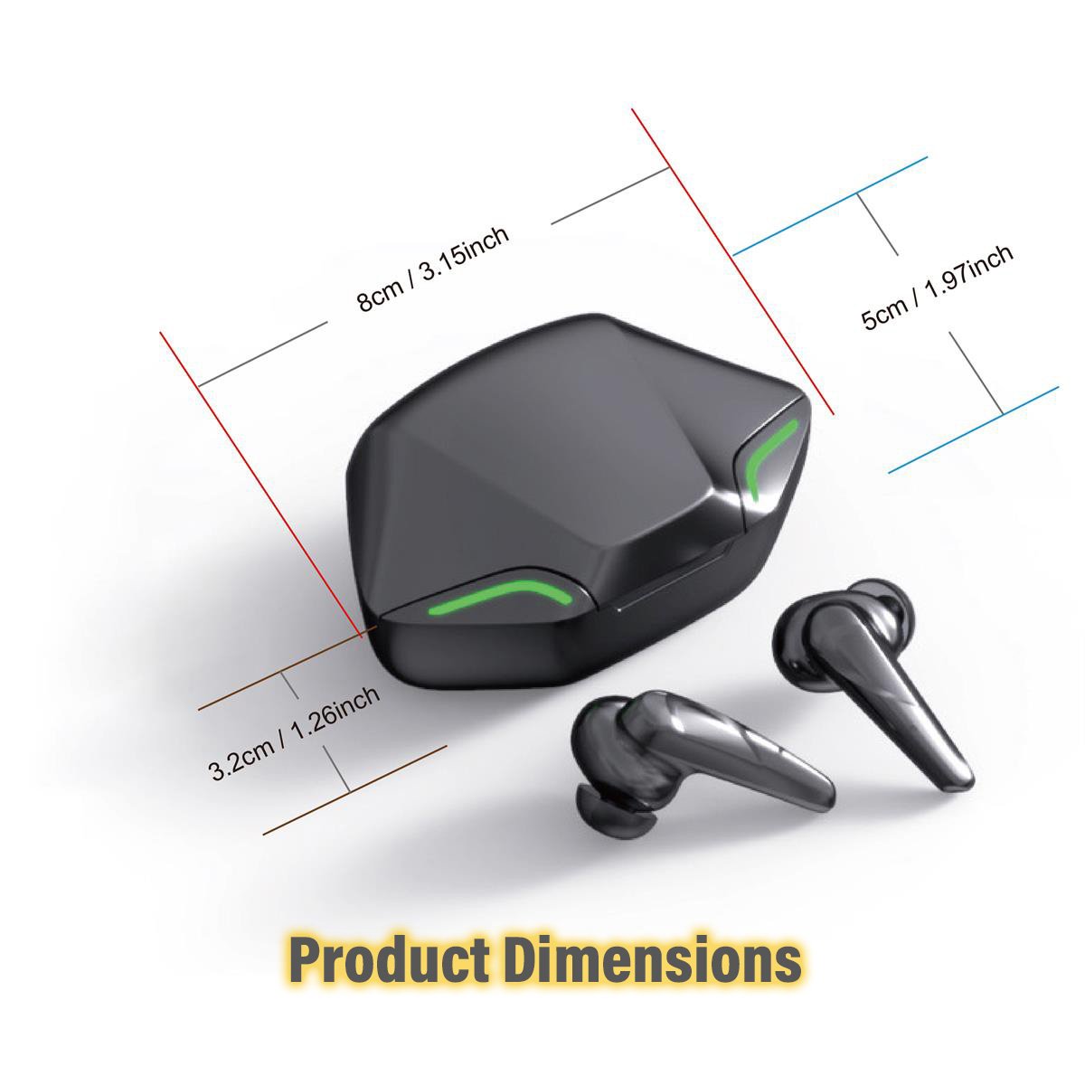 G11 Gaming Earphones Touch HIFI Noise Cancelling Earbuds Headphones TWS Wireless BT Headset Game Mini Portable Sports LED In-ear