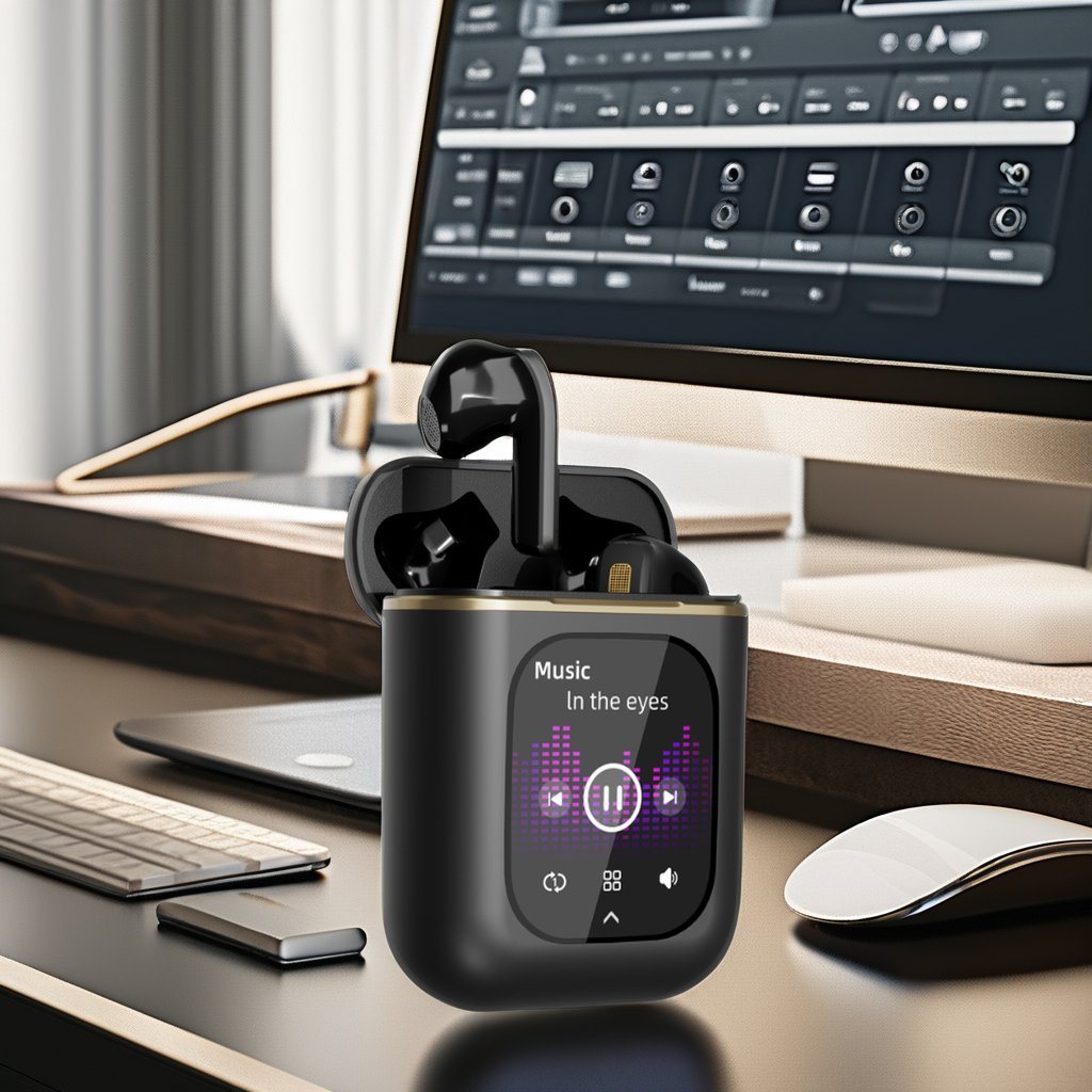 New Arrived JB L Active Noise Canceling TWS earphone e-book reader Smartwatch Touch Screen K2 Wireless Earbuds Headset