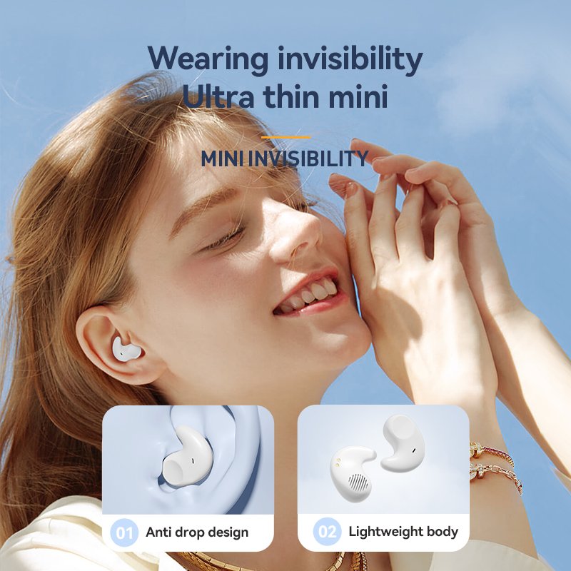 Factory M51 Mini Invisible Sleep Earphones Sports Headset Tws Wireless Bt 5.3 Headphones Waterproof Noise Reduction Earbuds