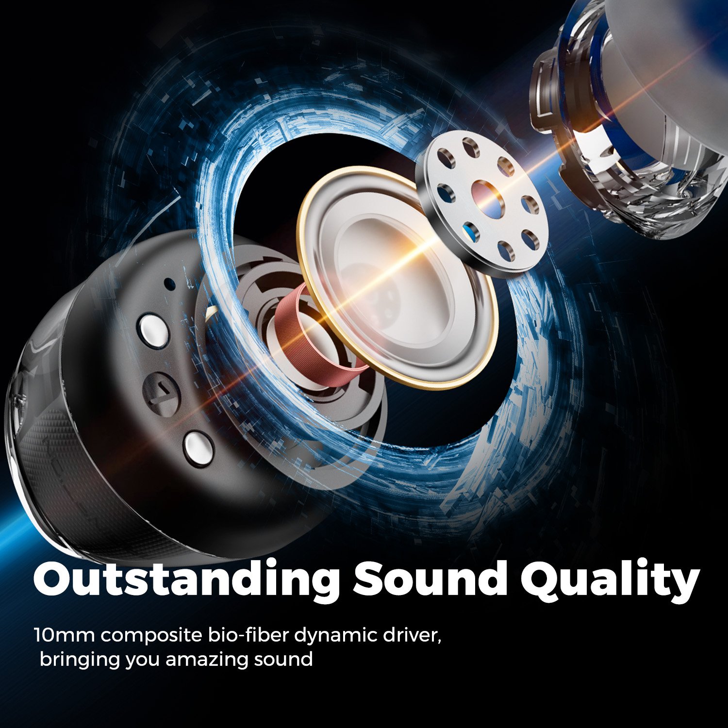SoundPEATS Clear Dot transparent design earphones wireless tws earbuds dual mic AI call noise reduction gaming in-ear headphones