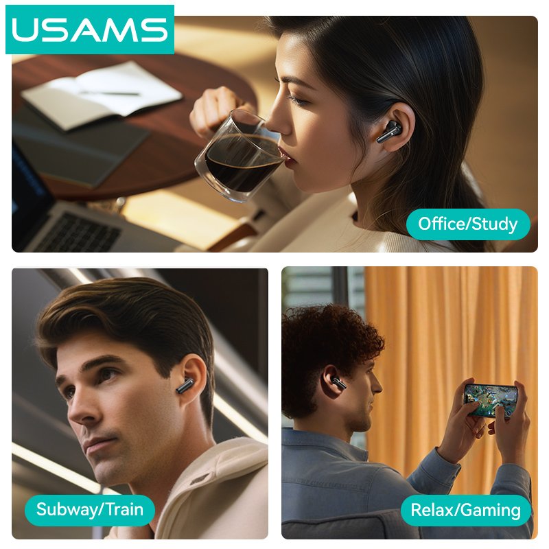 USAMS IF27 Cheap Touch Control Smart Handfree Wireless Earbuds Bluetooth Waterproof Gaming In-Ear Headphones Earphones