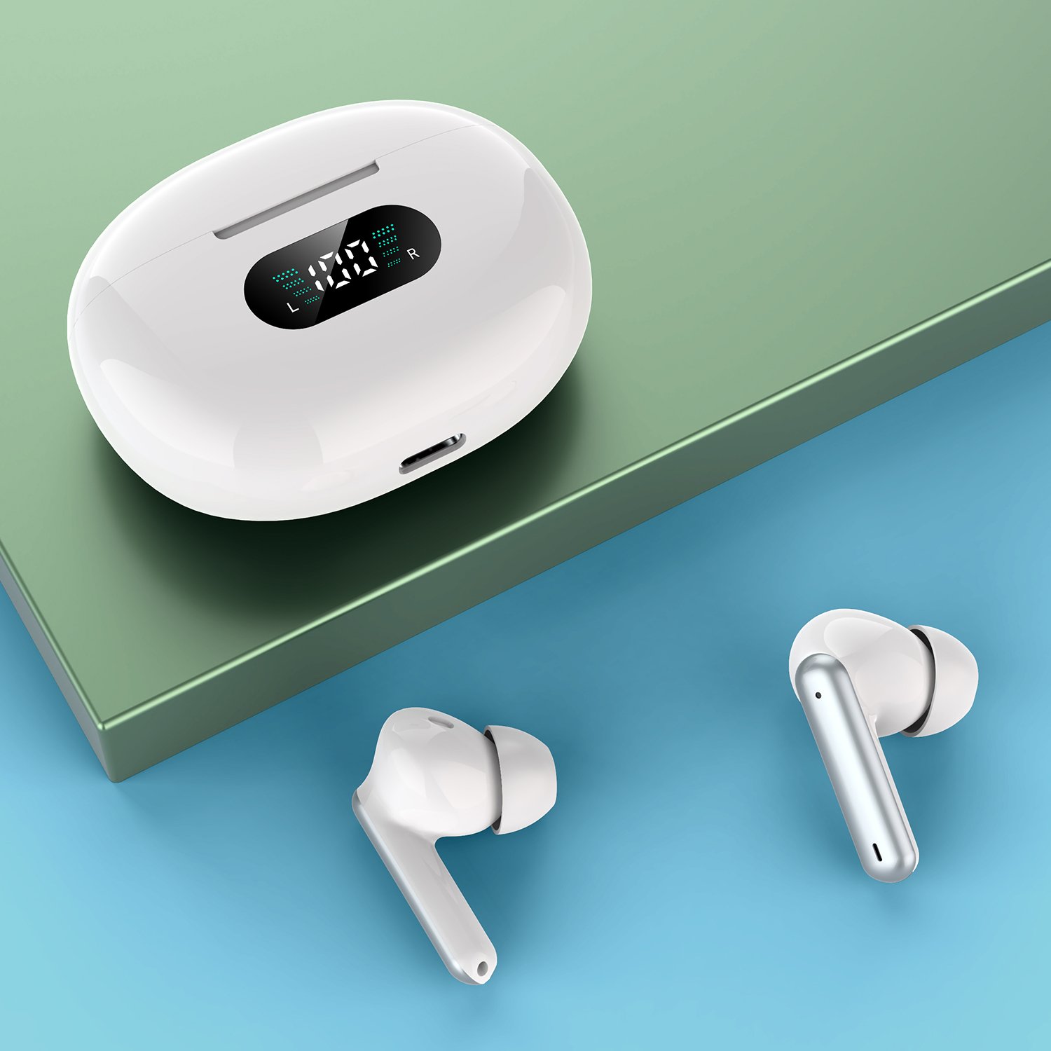 2024 New J96 Waterproof Wireless In-Ear Earbuds ANC ENC Dual Noise Canceling LED Digital Display Battery Indicator V5.3