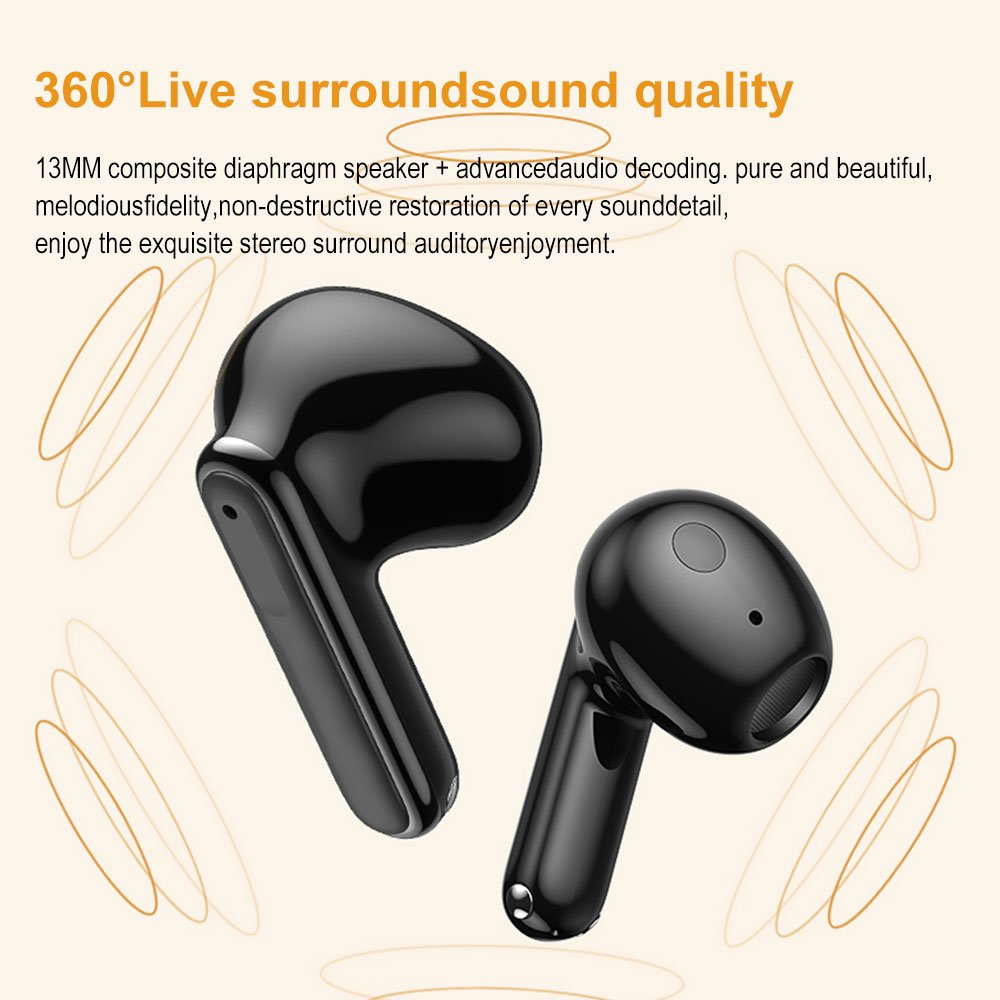 OEM ODM TWS Earbuds LED Display Stereo Bass Sound Wireless Earphones BT V5.3 ENC Noise Cancelling In-ear Headphone Earbuds
