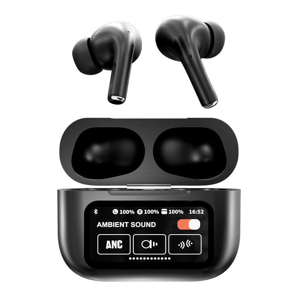 A9 Pro earphone Touch Screen ANC True Wireless Headset TWS Noise Cancelling Earbud Long Endurance BT 5.3 Headphone