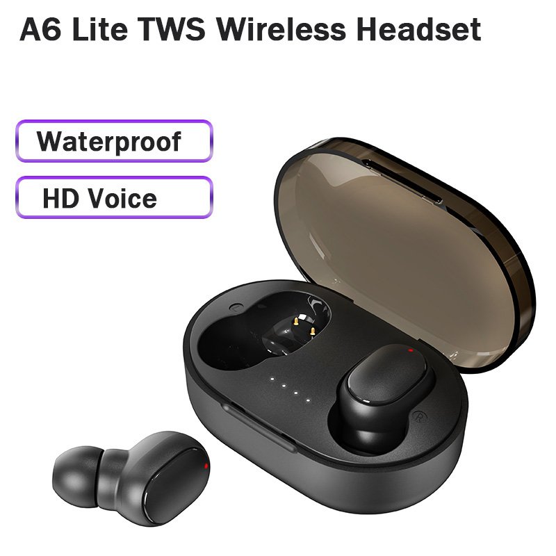 Original TWS A6s Wireless In-Ear Earbuds Stereo Sport Headphones with Noise Cancelling for Gaming Mini A6s Earbud S M10 M19