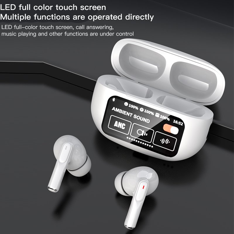 a9pro earphone headphone headset air buds airbuds black pods a 9 a9 pro earbuds 5.4 - ENC Noise Cancelling in-Ear Earbuds