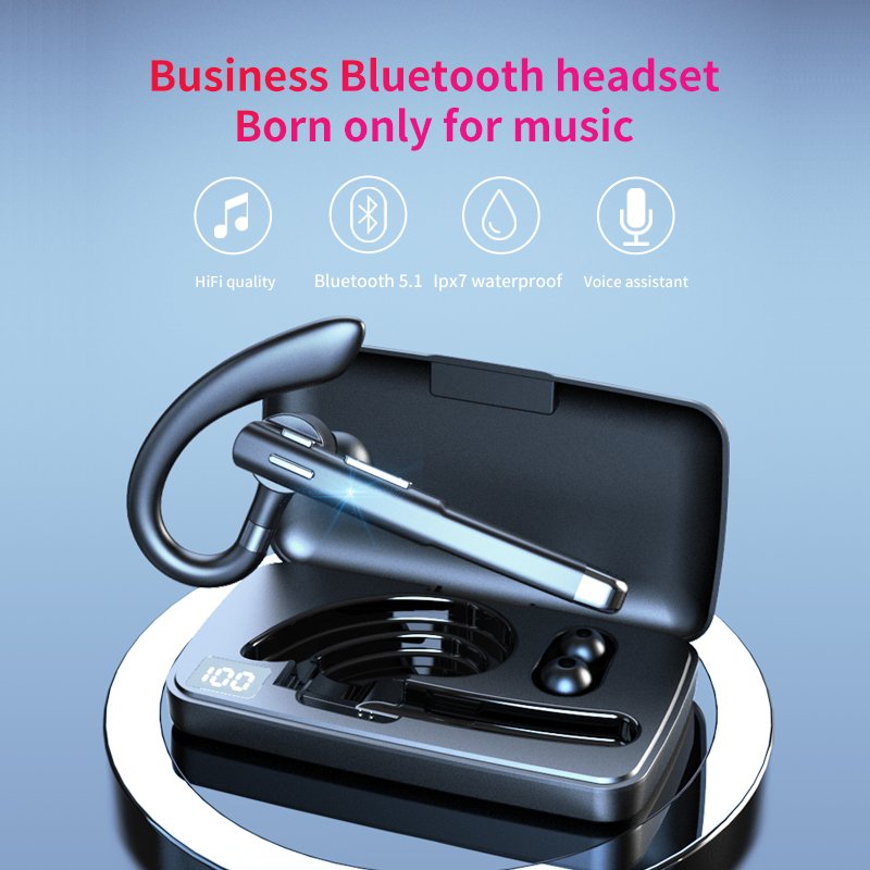 Yyk520 Single Ear Earbuds Over-ear Stereo Sports Headphone Noise Canceling With Mic For Android Systems Smart Phones