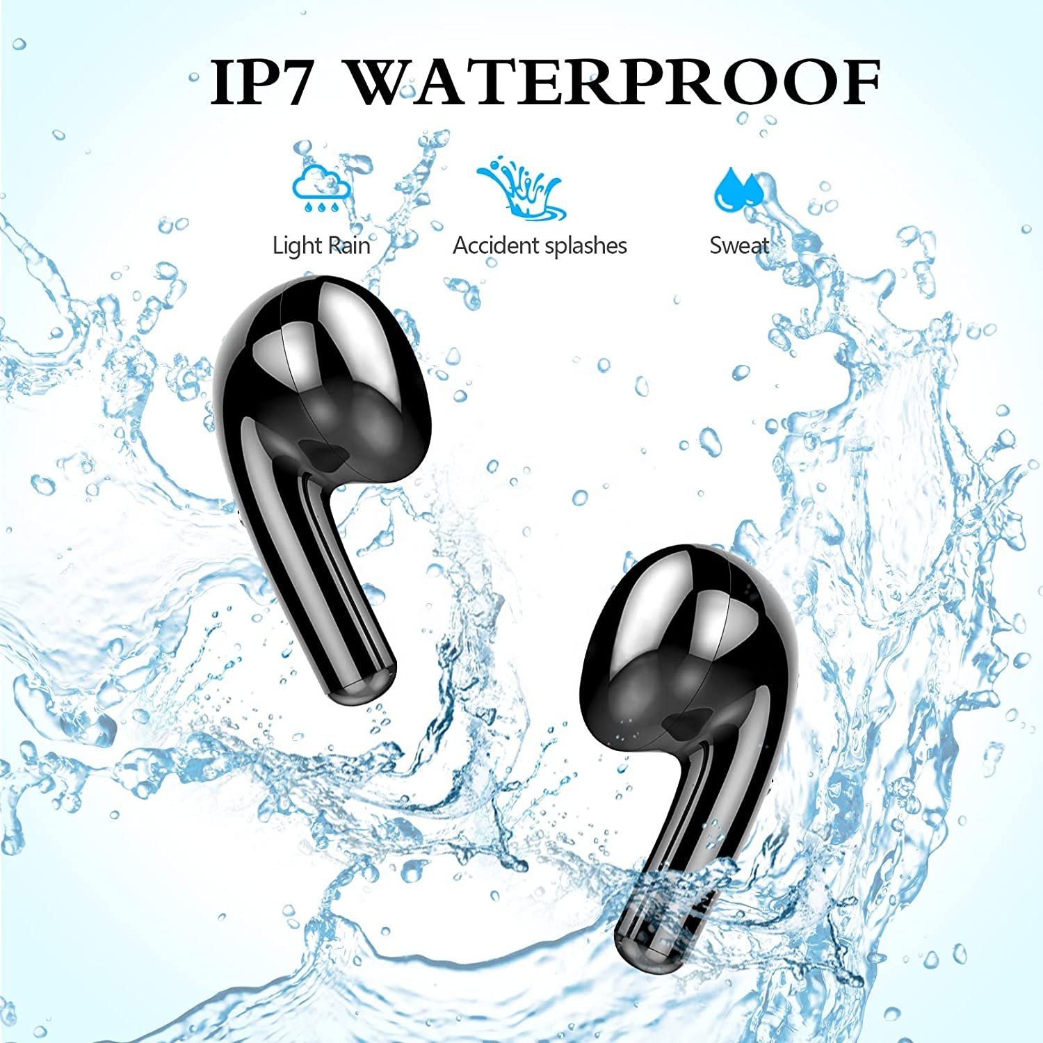 New BT 5.2 Earphones J97 Wireless Headphone HD Mic IP7 Waterproof Noise Cancel TWS Deep Bass Earbud