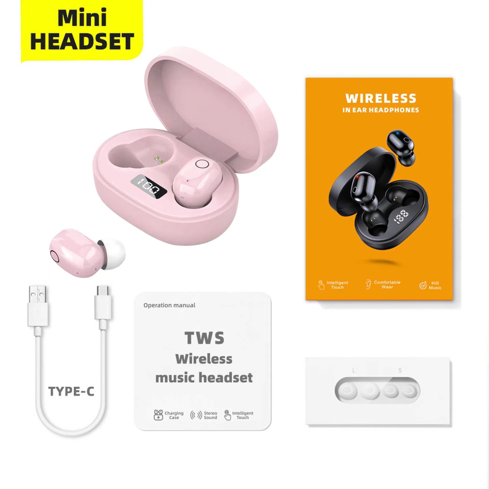 TWS j15 Wireless BT Earphones 6D Hifi Stereo bass Sports headset waterproof Noise Cancelling Handsfree With Mic Led Display