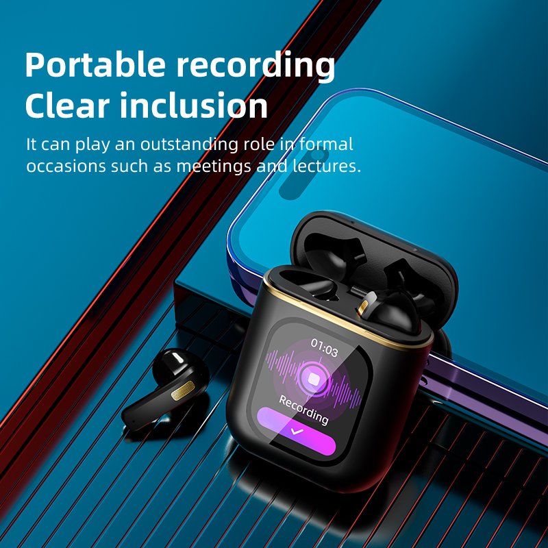 Smart Screen Bluetooth noise cancelling tws earphones & headphones gaming in-ear headphones headset Air Pro Max K2