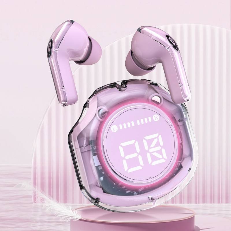 New Air39 Transparent Fashion ENC Noise Canceling BT 5.3 Earbuds Wireless BT Headset Works With All Mobile Phones