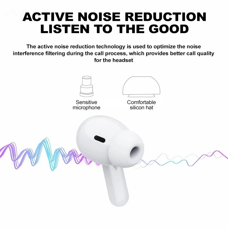 TWS Earbud Wireless Earphone Noise Cancelling HIFI Mini Earbuds Touch Control 2023