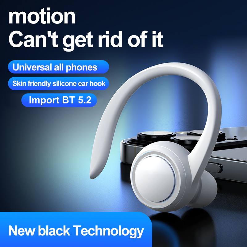 T10 Tws Wireless Earhook Headphones BT5.2 Hifi Sound Noise Cancelling Sports Running In-ear Earphone