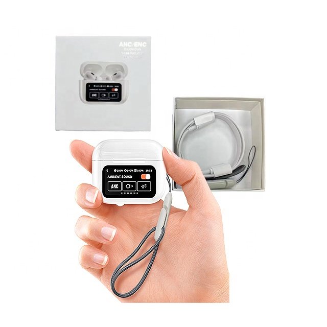 Tws Wireless In-ear Earphone Noise-Cancelling In-ear Earphone Newest Earphone with LCD Waterproof Touch Screen A9Pro Earbuds
