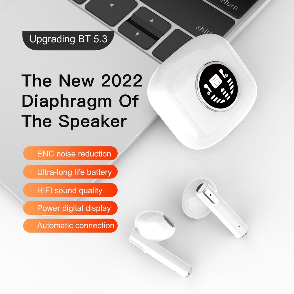 2023 Noise Cancelling Wireless TWS In Ear Earphones Earbuds with LED Display ANC ENC Gaming Headphones Headsets