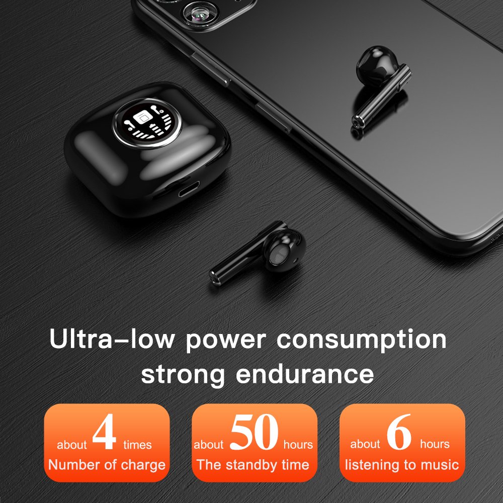 2023 Noise Cancelling Wireless TWS In Ear Earphones Earbuds with LED Display ANC ENC Gaming Headphones Headsets