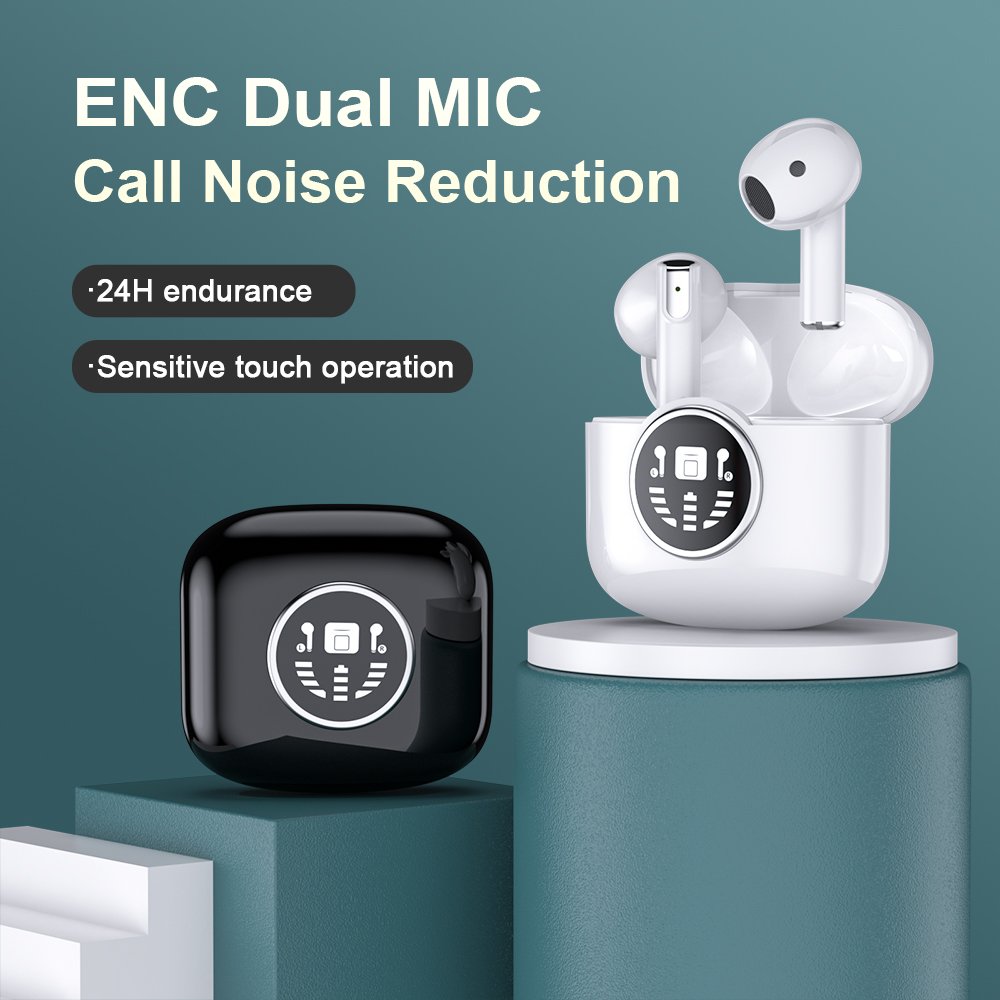2023 Noise Cancelling Wireless TWS In Ear Earphones Earbuds with LED Display ANC ENC Gaming Headphones Headsets