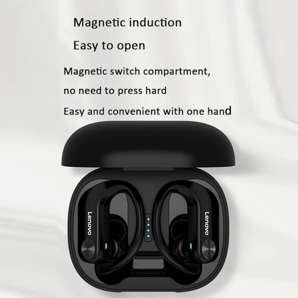 Lenovo LivePods LP7 TWS Ear-hook Headphones BT 5.0 Wireless Earphones with 14mm Driver/Noise Canceling MIC/IPX5 Waterproof/400mA