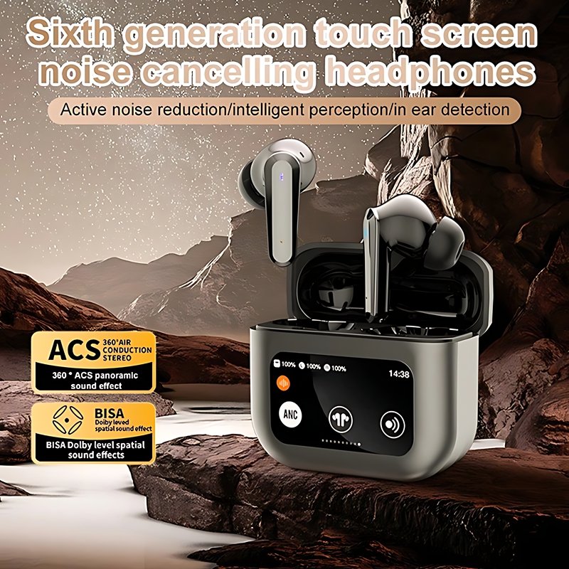 Good Quality Q30 Tws Wireless Touch Screen Earbuds Noise Cancelling Gaming in-ear ANC Earphones & Headphones with Touchscreen