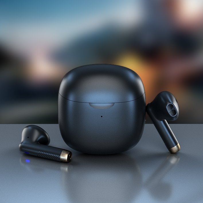 Dual Ear Touch Control Wireless semi-in-ear Bluetooth headphones 3D Surround Stereo