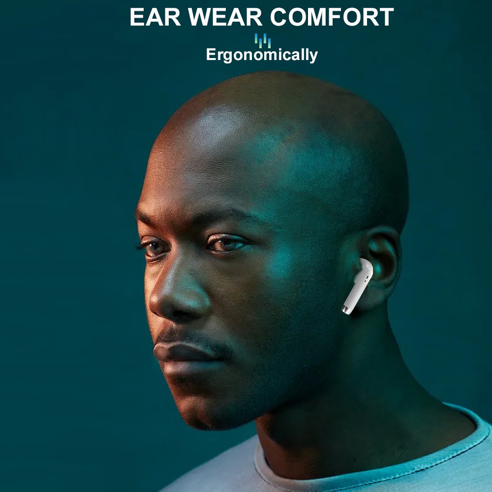 Dual Ear Touch Control Wireless semi-in-ear Bluetooth headphones 3D Surround Stereo
