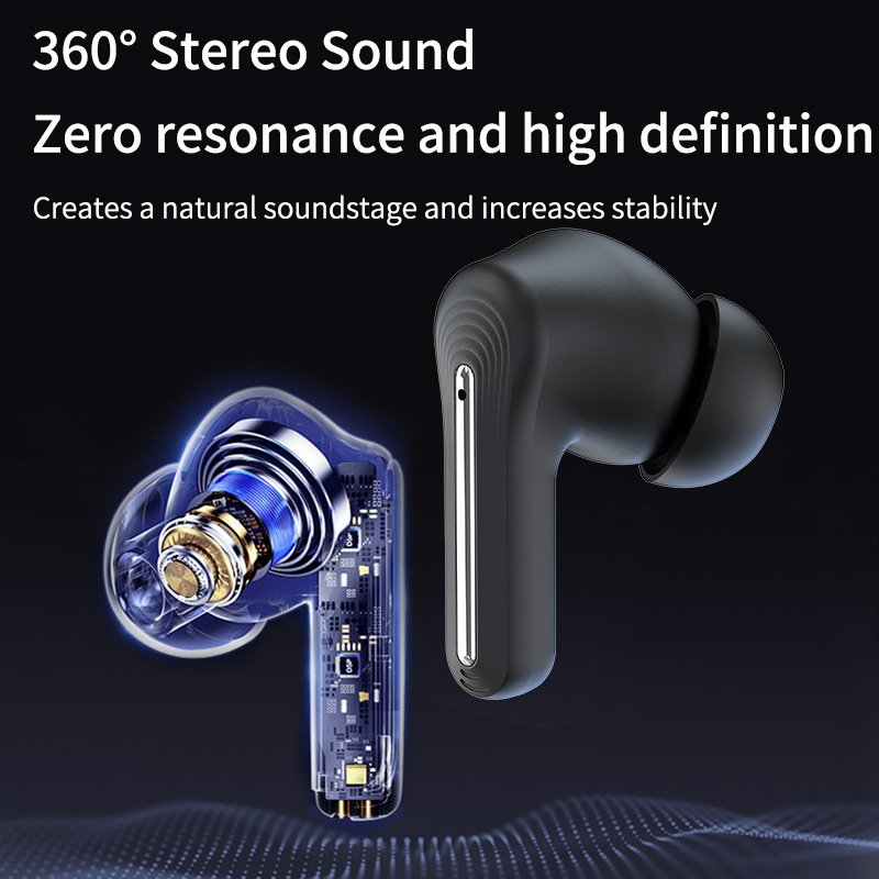 2024 New ANC ENC R06 TWS Wireless Earbuds Noise Cancelling Blue Tooth In-Ear Headphones color Touch Screens Earphone