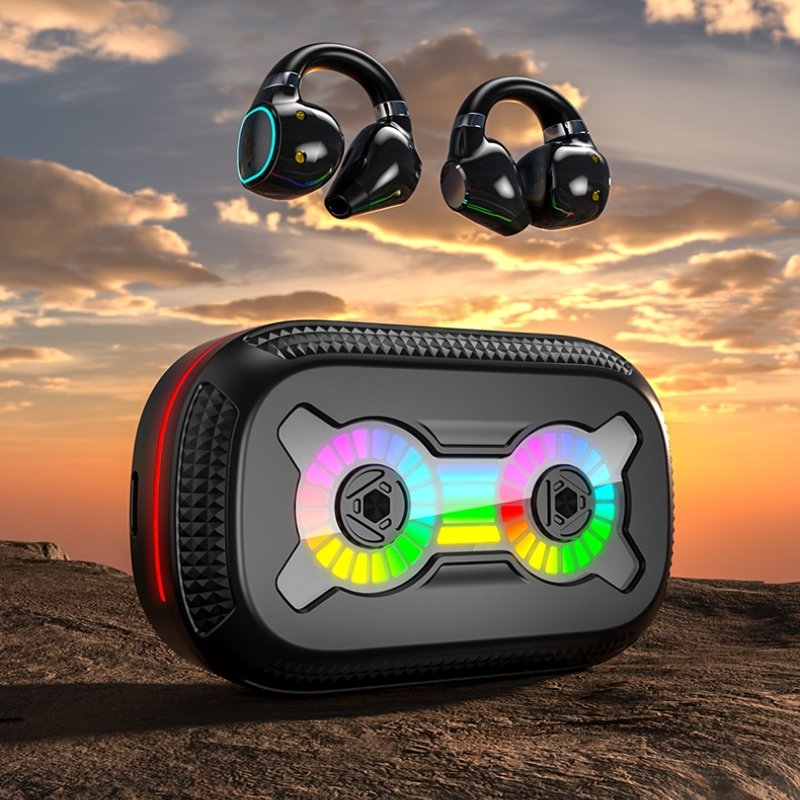 TWS Wireless BT Earphone In-Ear Music Headset with Touch Control RGB Light Gaming Features Digital Display Battery Indicator