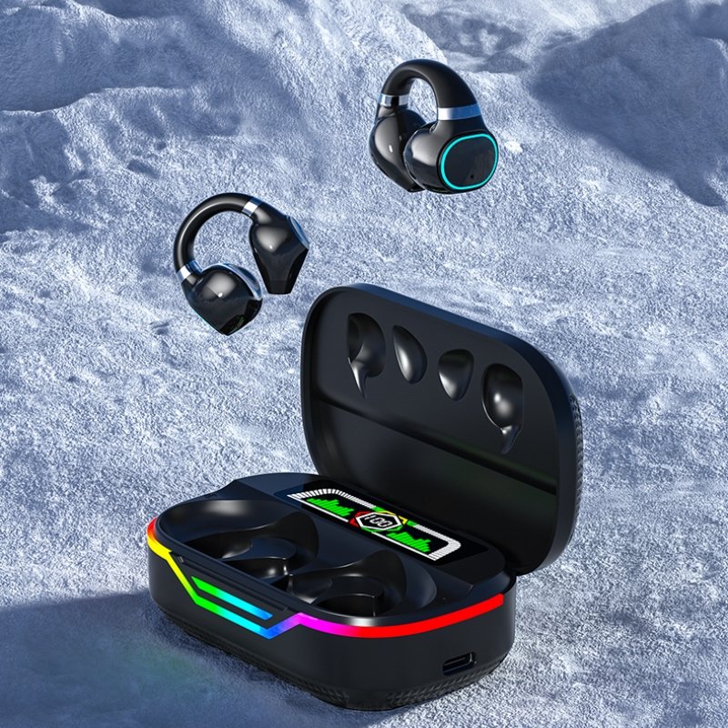 TWS Wireless BT Earphone In-Ear Music Headset with Touch Control RGB Light Gaming Features Digital Display Battery Indicator