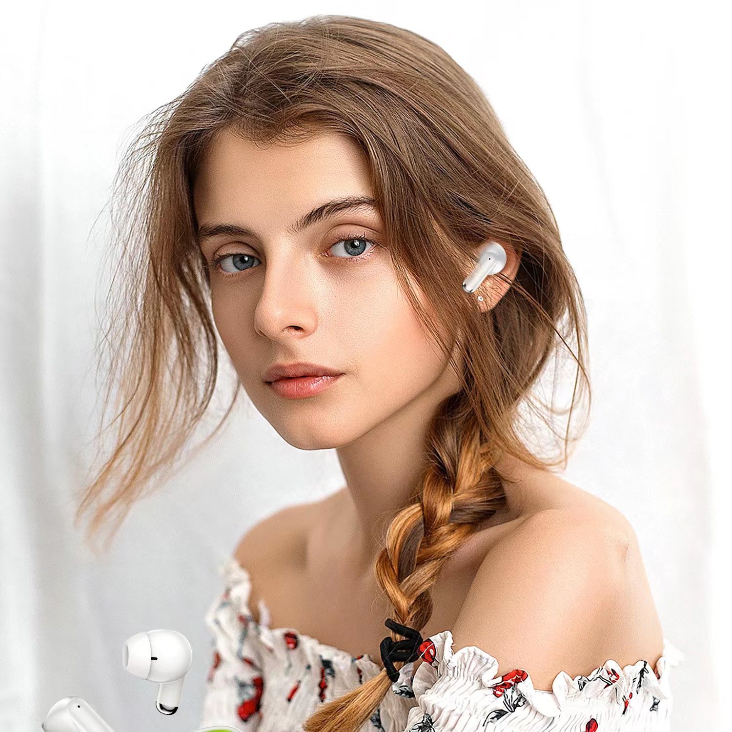 New product F01 in-ear wireless Headphones non-noise cancelling tws earphones LED digital display intelligent touch earbuds