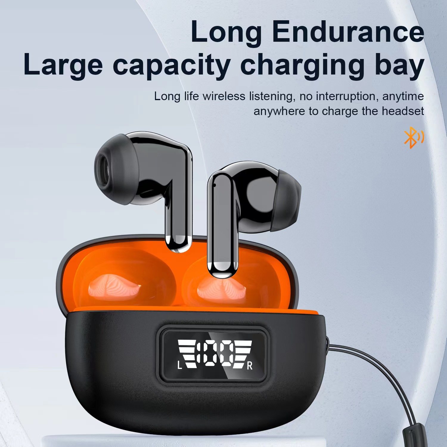New product F01 in-ear wireless Headphones non-noise cancelling tws earphones LED digital display intelligent touch earbuds