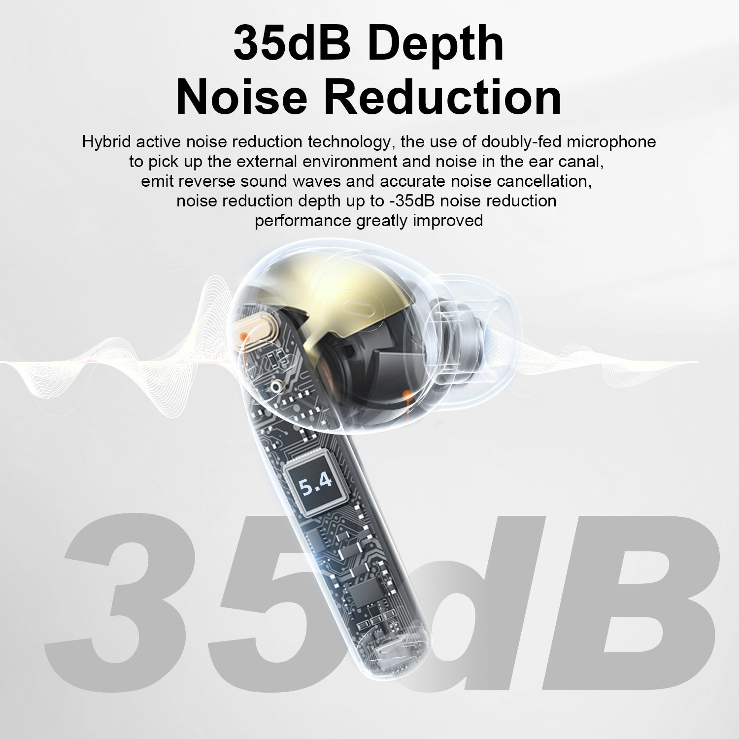A9 Pro Earbuds true Noise canceling wireless Bluetooth Earphones V9 Pro smart Anc earbuds