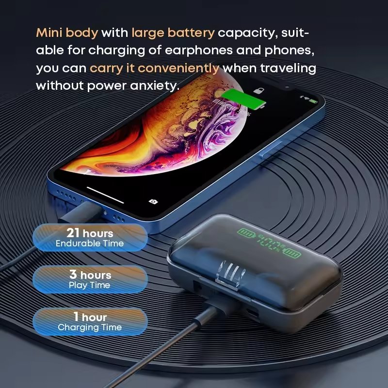Original F9 Earphone 9D Hifi Stereo LED Display Waterproof In Ear Headphone Bluetooth 5.1 TWS F9 Wireless Earbuds F9-5 F9-5C