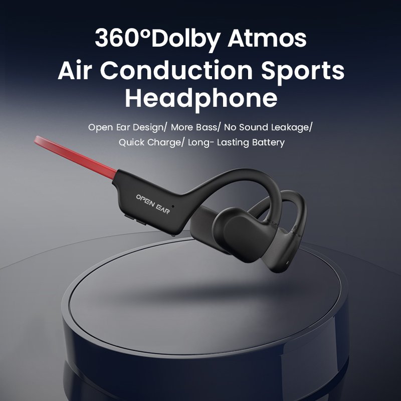 Alova Wireless Headset Ipx5 Sport Earphone Open Ear Headphones Bluetooth 5.2