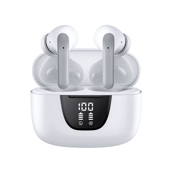 Wholesale S42 High Quality ENC ANC Bluetooth TWS Wireless Earbuds In-ear Headphone Noise Cancelling TWS Earphone With Display
