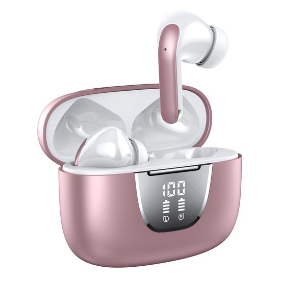 Wholesale S42 High Quality ENC ANC Bluetooth TWS Wireless Earbuds In-ear Headphone Noise Cancelling TWS Earphone With Display