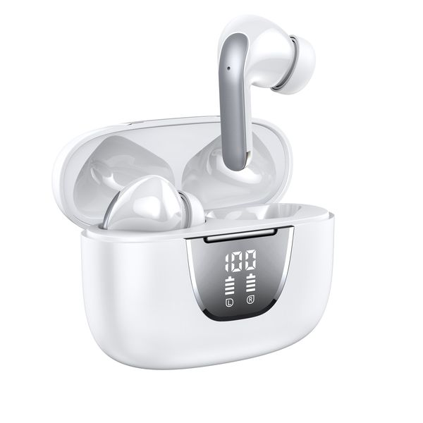 Wholesale S42 High Quality ENC ANC Bluetooth TWS Wireless Earbuds In-ear Headphone Noise Cancelling TWS Earphone With Display