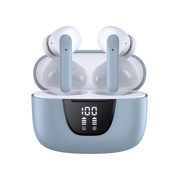 Wholesale S42 High Quality ENC ANC Bluetooth TWS Wireless Earbuds In-ear Headphone Noise Cancelling TWS Earphone With Display