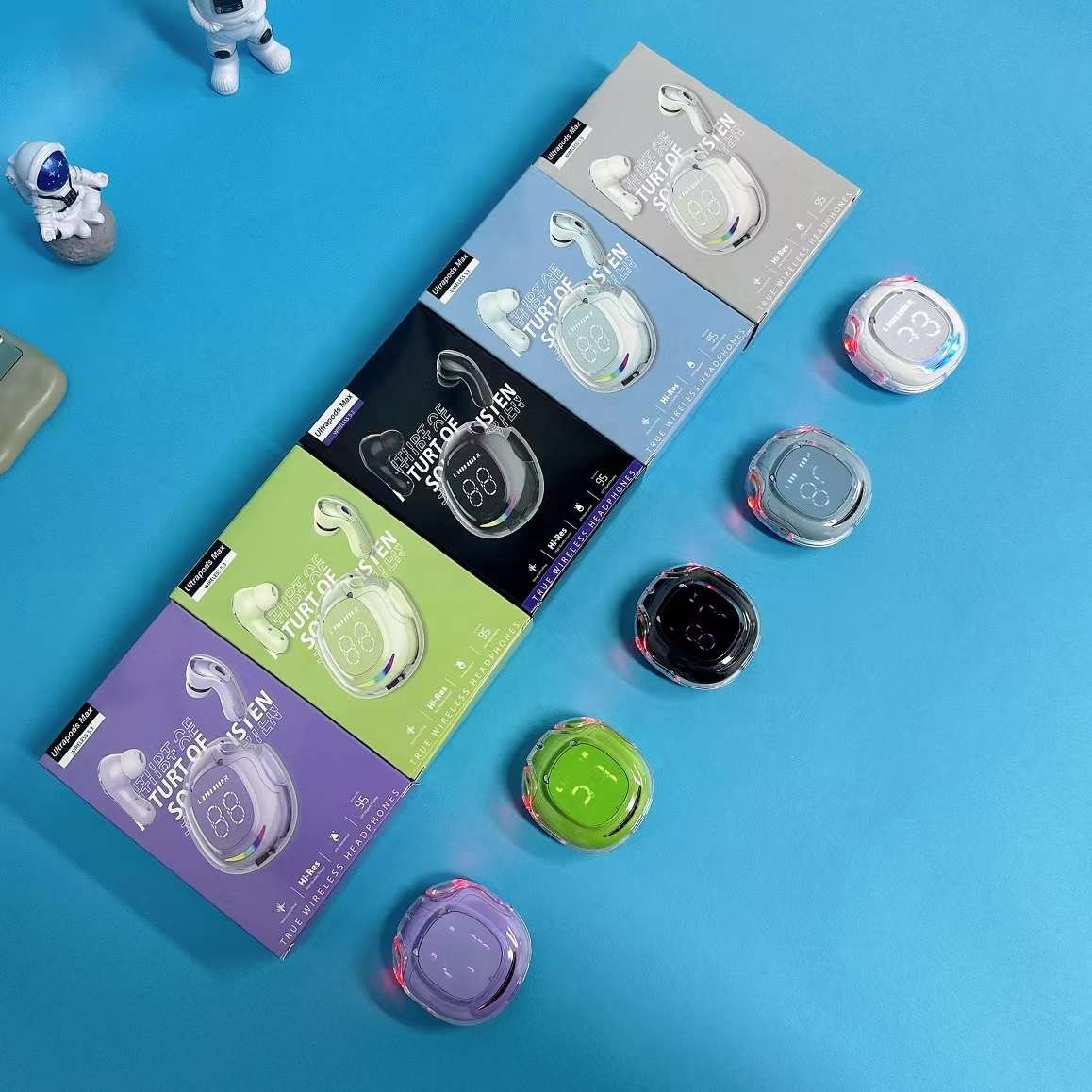 Ultrapods Max Wireless Earbud AIR 40 Stereo Bass Earphones Ultrapods Pro Noise Cancelling Ear Buds 40h Dual Mic Call Earbuds