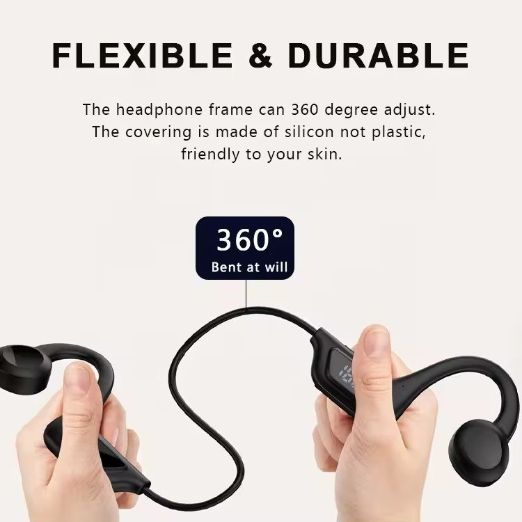 Q33pro VG06 Open Ear Bone Conduction TWS Earphones Headphones Wireless Bluetooth ENC Noise Cancellation LED Battery Indicator JL