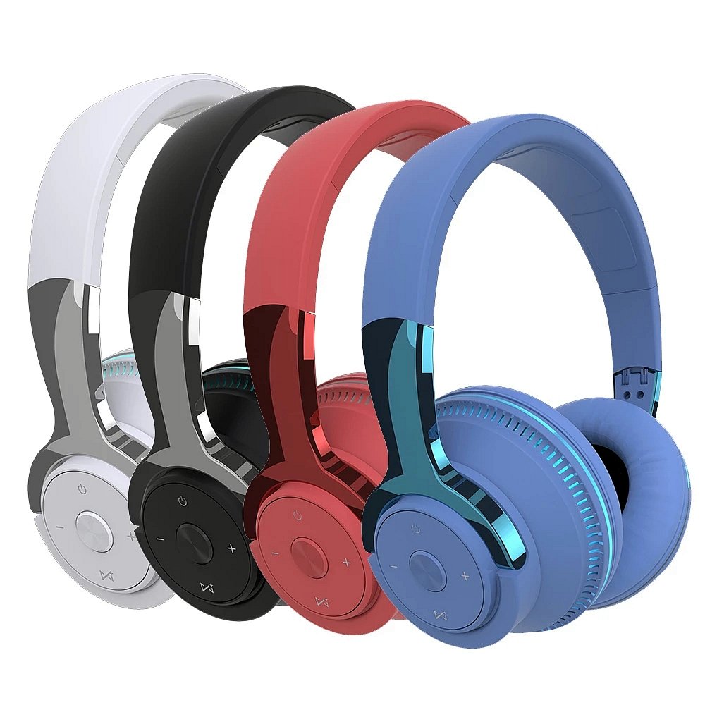 LED light H2 Wireless Headphones 5.0 Blue tooth Earphone Foldable Bass with TF Card For iPhone Sumsamg Phone With Mic Headsets